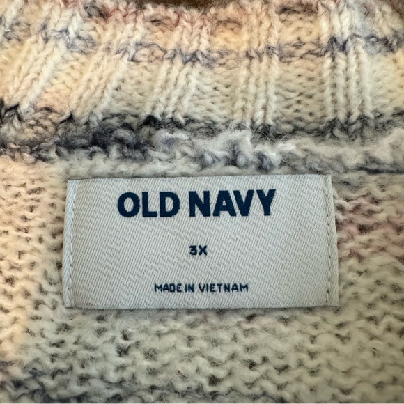 Old Navy Sweater Size 3X Cream Wool Blend Long Plus Size Winter Fall - Picture 5 of 9